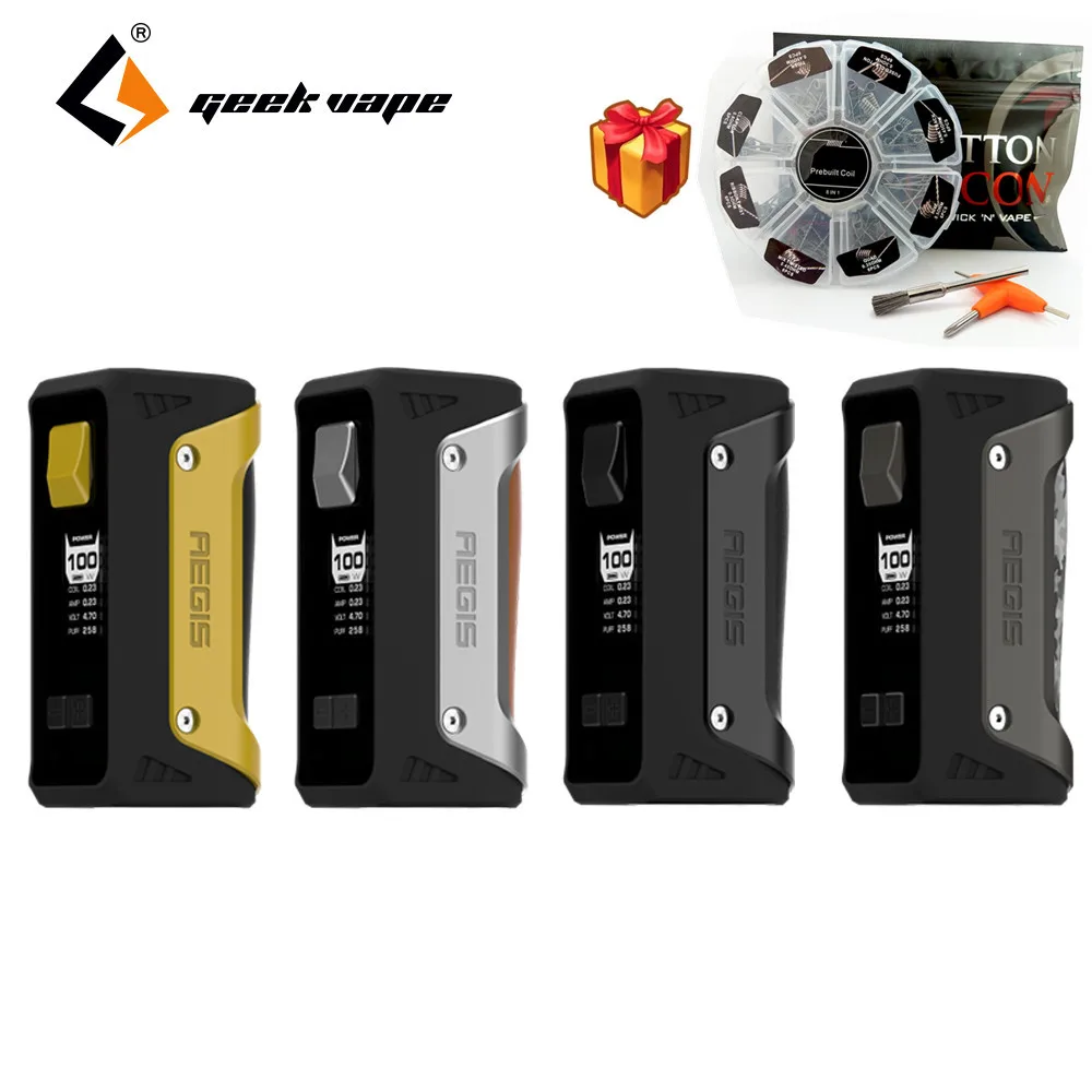 

Waterproof Electronic Cigarette Mod Original Geekvape Aegis 100W TC Box MOD IP67 Grade the Most Robust Vape with 8 in 1 coil