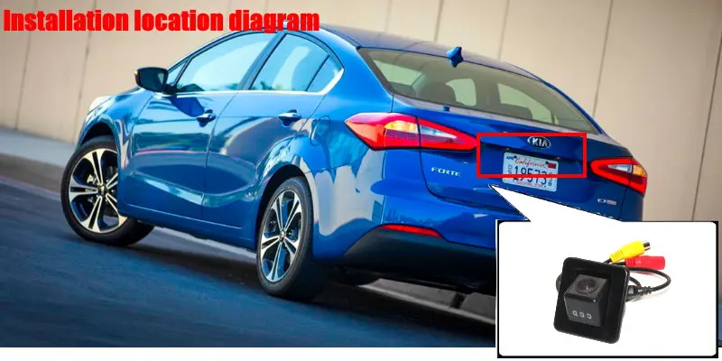 Liislee For Car Kia K3 Rear Back Up Camera Reversing Parking Rear View Camera AUTO CAM Night Vision License plate lamp  4