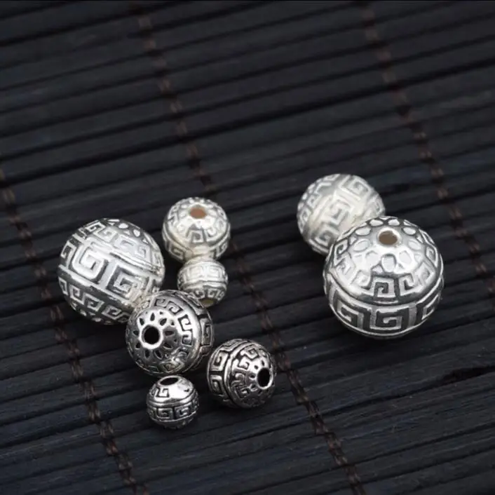 

100% 925 Silver Jewelry Beads Good Luck Symbol Beads DIY Bracelet Jewelry Accessories