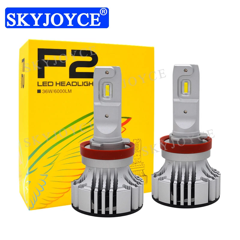 SKYJOYCE F2 автомобильная светодиодная лампа для фары 12V 24V 36W 6000LM H1 H4 H7 H11 9005 9006 светодиодный фары противотуманные лампы 6500 к стайлинга автомобилей