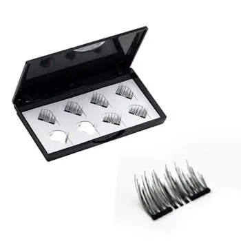 

8PCS 3D Double Magnet False Eyelashes Magnet False Eyelashes No Glue No Trace Pure Manual Magnetic Eyelashes with Tweezers