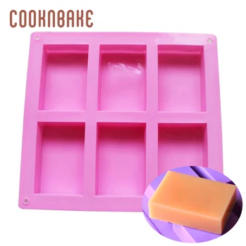 

COOKNBAKE Rectangle silicone soap mold pudding jello ice molds bread cake baking bakeware pastry tool Homemade soap candle mould