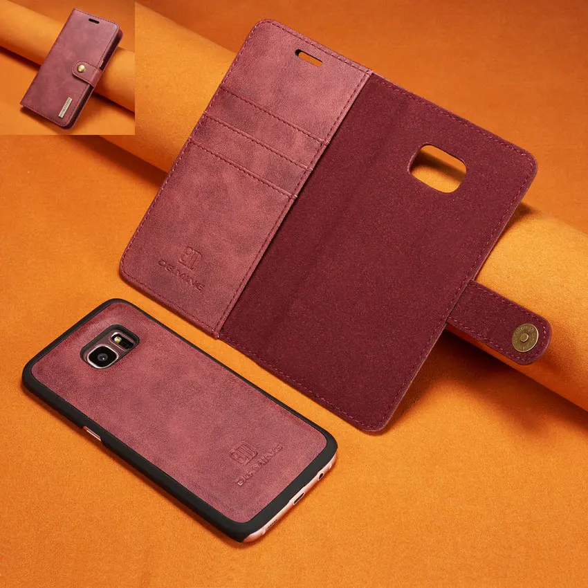 

Detachable Case For Samsung S7 Edge Phone Case Cover Galaxy S7 Coque 2 In 1 Luxury Leather Flip Cover For Samsung S7 Edge Funda