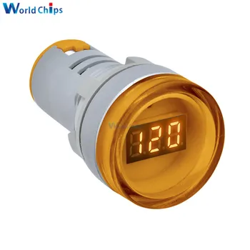 

22MM AC 60-500V 0-50A LED Digital Display Gauge Volt Voltmeter Voltage Meter Indicator Pilot Light AC60-500V Orange