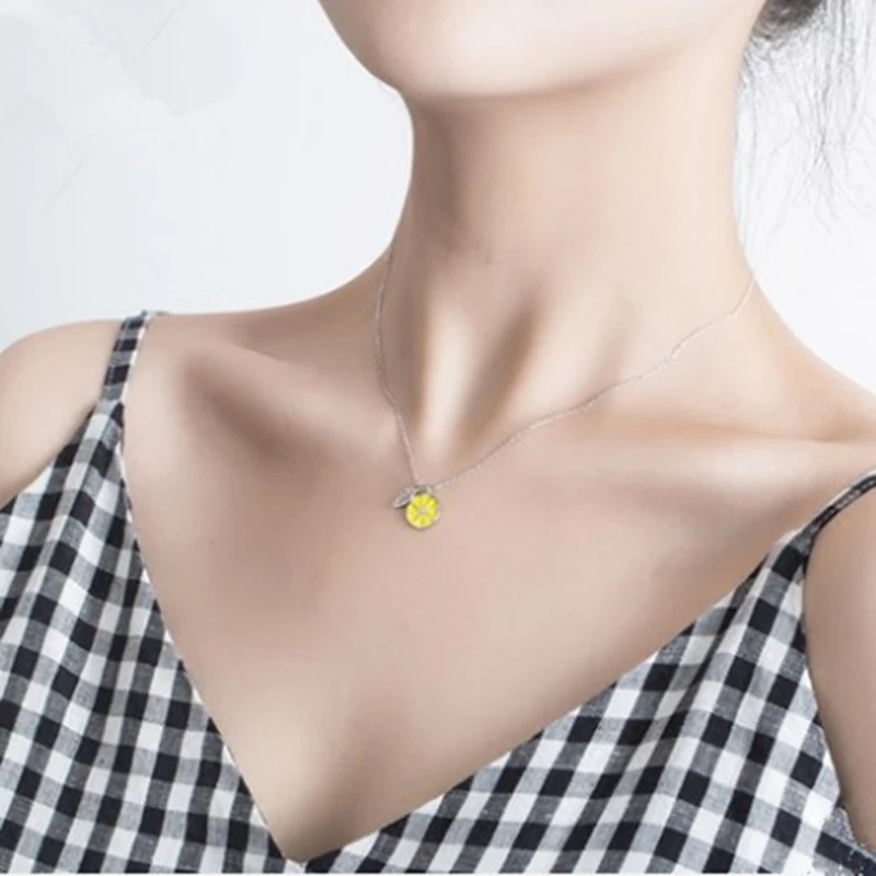 

New Arrivals 925 Sterling Silver Lemon Necklaces & Pendants For Women Hot Fashion sterling-silver-jewelry