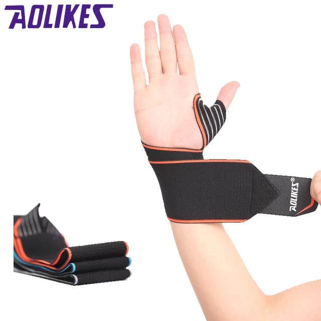 1 PC Wrist Weightlifting Gym Gloves Sports Wrap Safety Strap Fitness