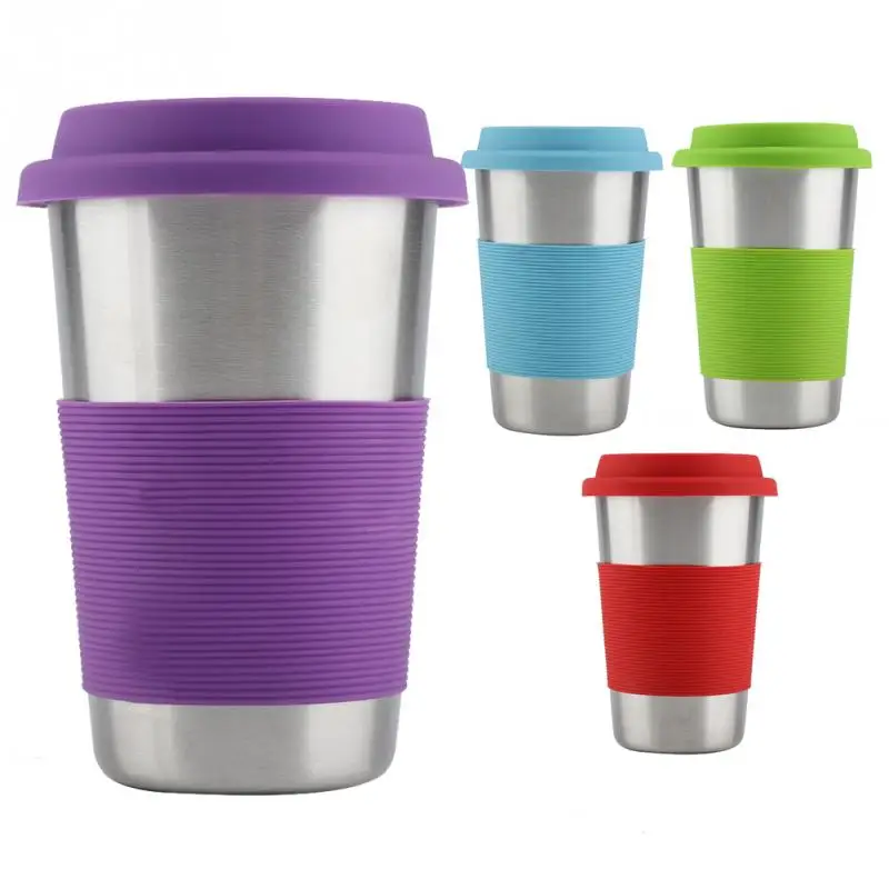 500ML Travel Coffee Mug Creative With Silicone Lid Stainless Steel High quality Cups and Mugs Tea Milk Drinkware Beer Mug 500ML Travel Coffee Mug Creative With Silicone Lid Stainless Steel High quality Cups and Mugs Tea Milk Drinkware Beer Mug