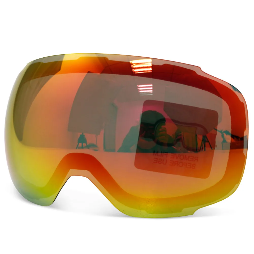 COPOZZ 2181 магнитные Сменные линзы для лыжных очков противотуманные UV400 сферические лыжные очки для сноуборда(только линзы