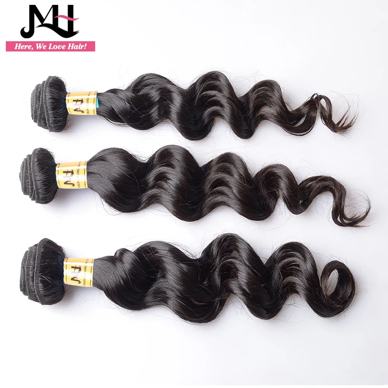 JVH перуанский свободная волна Инструменты для завивки волос Пряди человеческих волос для наращивания цельнокроеное платье натуральный Цвет 1"-28" Волосы remy связки(bundle