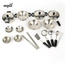 Mylb 18 шт./компл. дети ролевые игры кухонные игрушки кухонная утварь миниатюрный кухонный набор для детей набор кухонных принадлежностей brinquedo