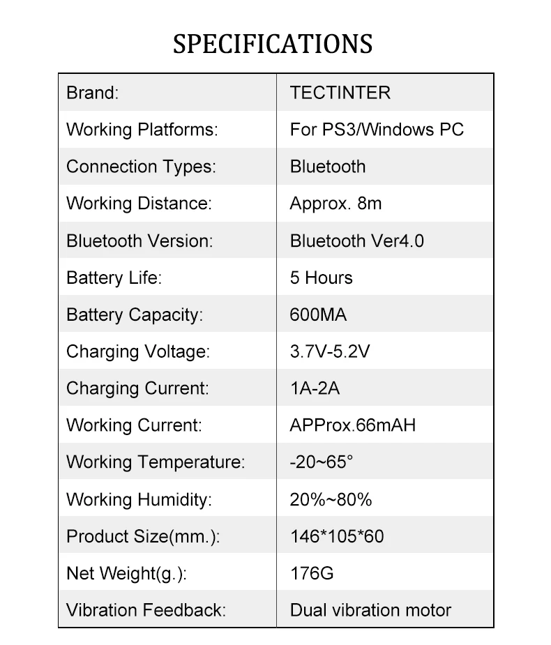 Беспроводной Bluetooth геймпад для PS3 контроллер Playstation 3 dualshock игровой джойстик play station 3 консоль