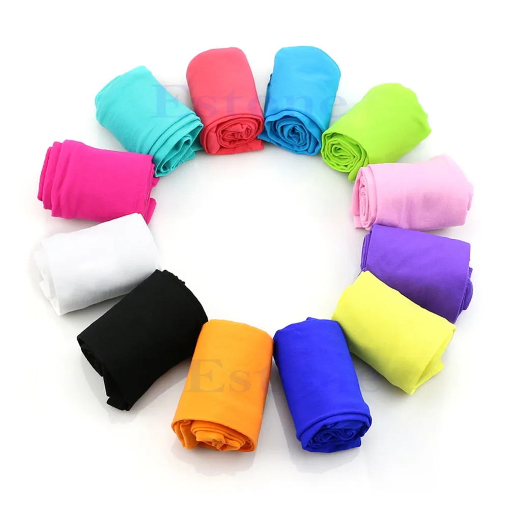 

Girls Kids Children Winter Warm Velvet Leggings Solid Candy Color Pants Trousers