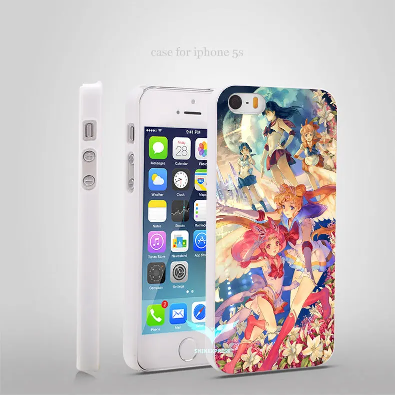 Sailor Moon Style Hard Skin Plastic White Case Cover for iPhone 4/4s 5/5s 5c 6/6 Plus |