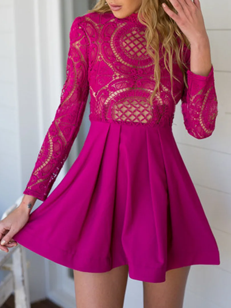 dark pink skater dress
