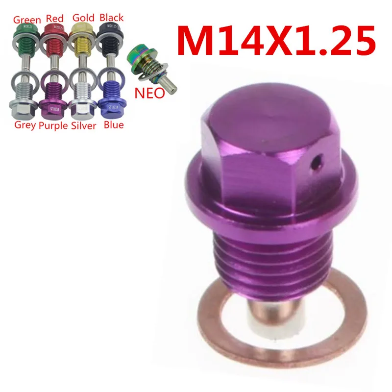 

Fit for Ford Red Anodized Engine Magnetic Oil Pan Drain Plug Blot Crush Washer M14 x 1.25