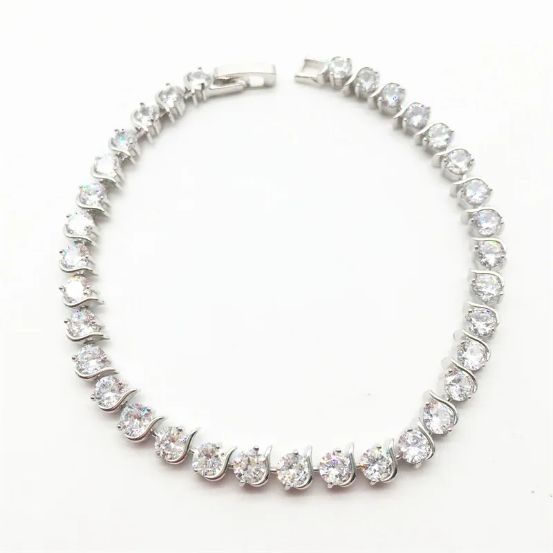 

Thin Bracelet Simple rose gold Color zircon bracelets for women bijoux new delicate fine jewelry Birthday gift