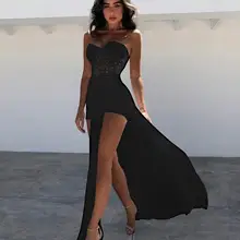 Европа, весна и лето, новое черное и белое слово, плечо, топ, сетка, кружева, сшивание макси, длинное сексуальное платье+ костюм