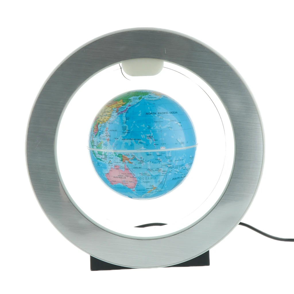 LED Magnetic Levitation Globe Lamp Decoration 6 Inches Bedroom Bookcase Night Light Home Decor