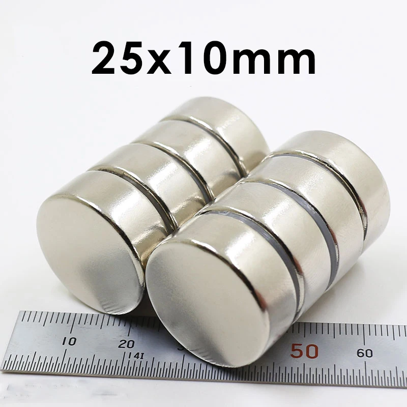 

1/2/3pcs 25x10 N35 Small Round 25*10 Strong Magnetic Magnets 25mm x 10mm Super Powerful Neodymium Magnet Permanent Rare Earth