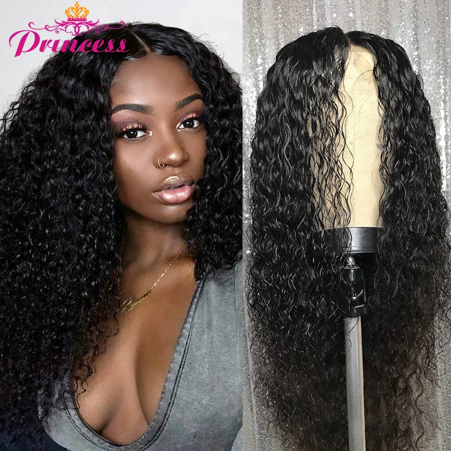 

13x4 Lace Front Human Hair Wigs Pre Plucked For Women Brazilian Deep Wave Lace Frontal Wig With Baby Hair Remy Princess Hair