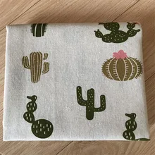 50x150 см хлопчатобумажные льняные тканевые с принтом кактус Opuntia Материал корпуса DIY для настольного чехла сумка F1209