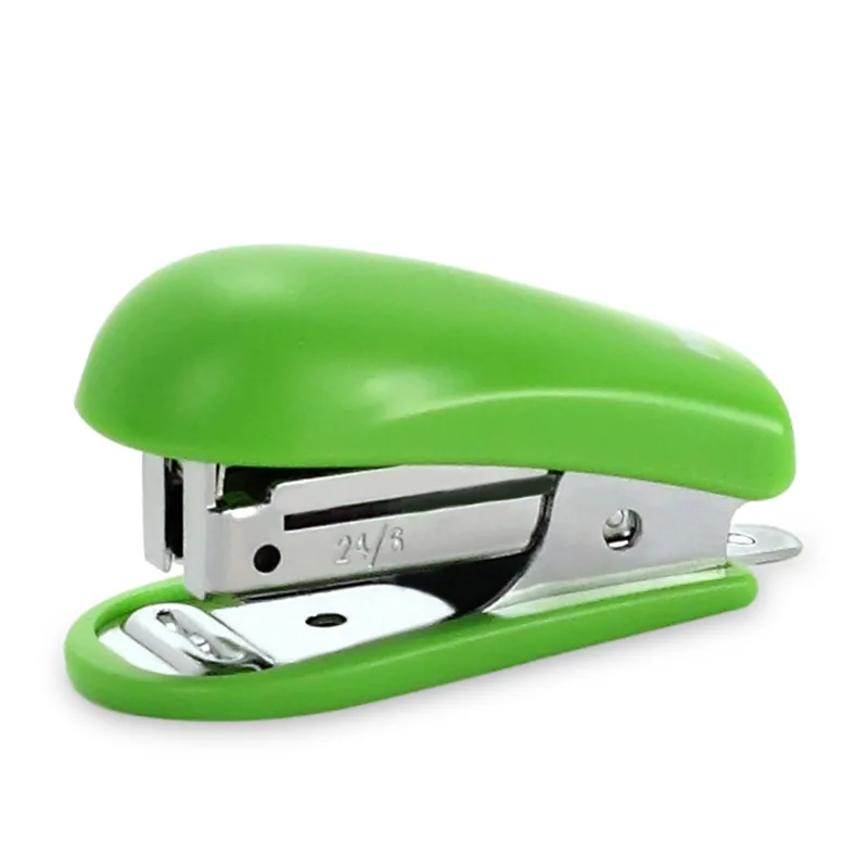 Портативный Легкий Красочный мини-степлер 24/6 скобы школьные бумажный степлер встроенный штапель для удаления офисных связующих принадлежностей