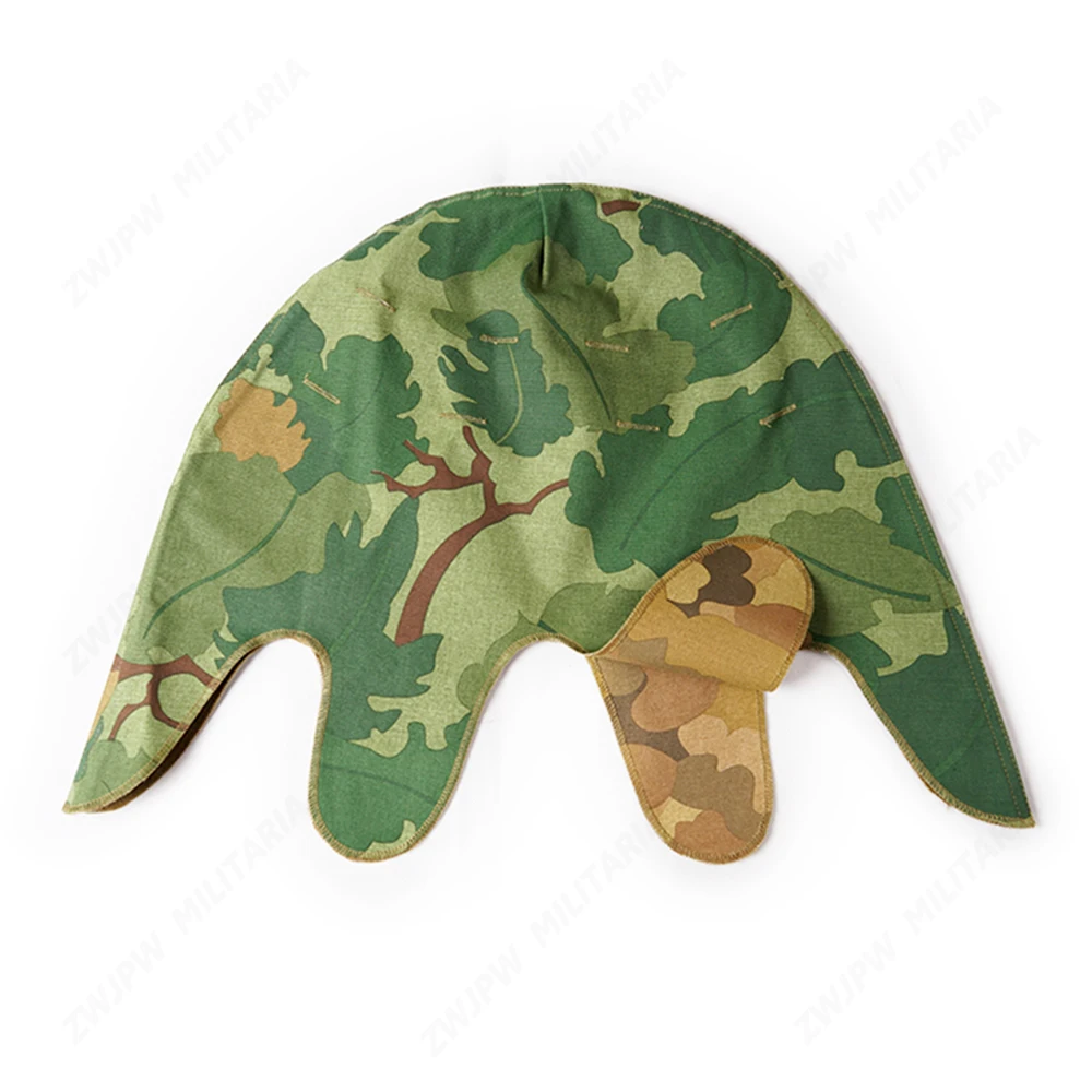WW2 US ARMY MITCHELL HELMET COVER TWO-SIDED OUTDOOR FIELD OPERATIONS TRAVEL HELMET COVER photo