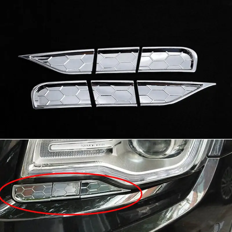 6pcs Front Headlight Lamp Molding Spray Cover Trim For Jeep Grand Cherokee 2014 | Автомобили и мотоциклы
