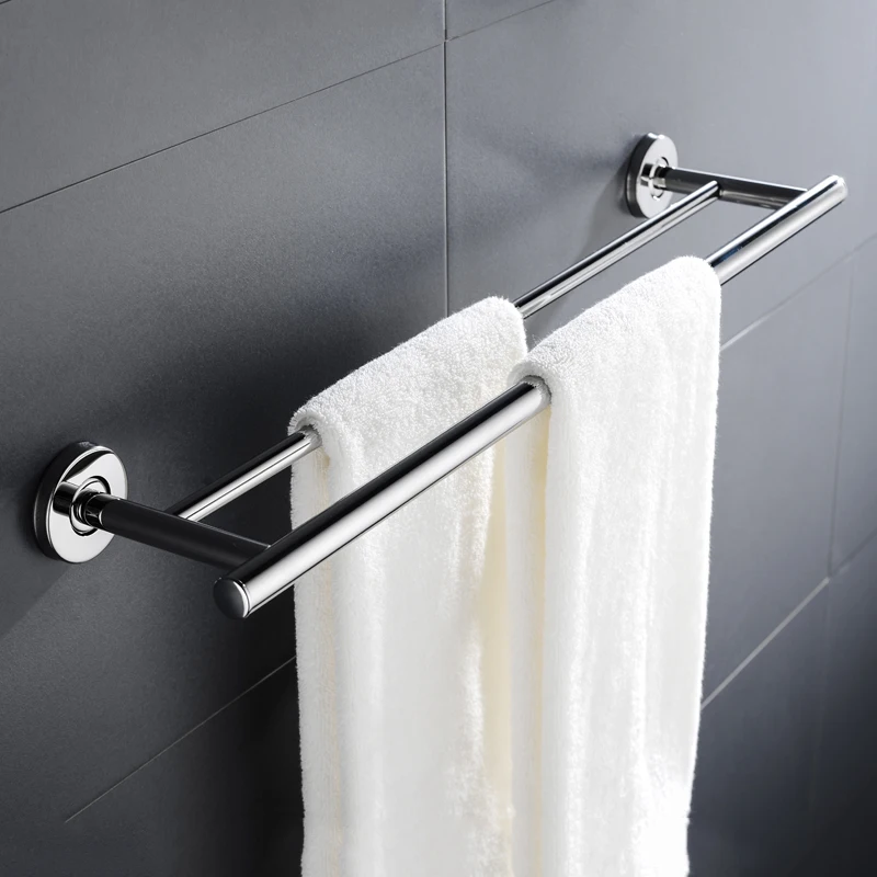 24 Inch Double Towel Bar Shower Organization Dual Towel Rail Hanger