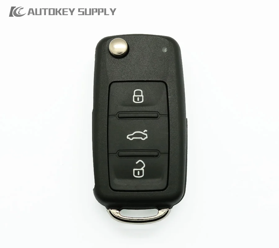 

Car-styling for VW 3 buttos remotes flip key "AD" G6 433Mhz copy for car key AKVWC407