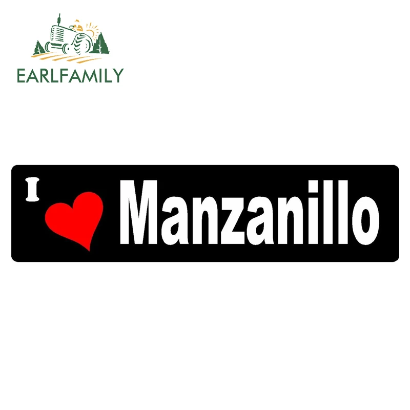 EARLFAMILY 13 см x 3 25 I Love Manzanillo (Мексика) наклейки на бампер для автомобиля Отдых