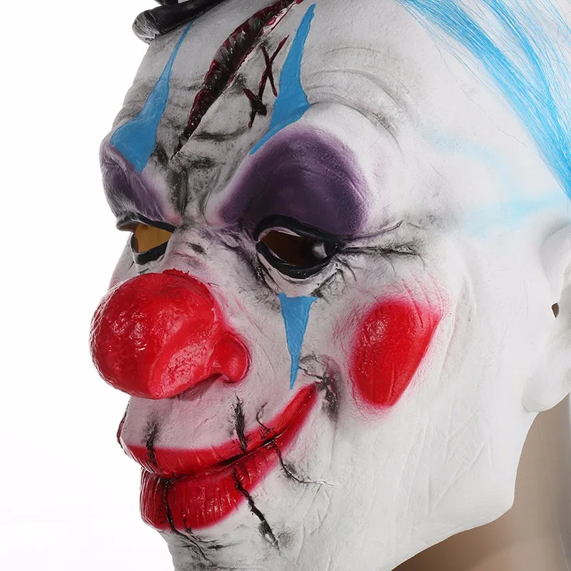 H& D Мужская страшная маска клоуна, маска на все лицо, костюм на Хэллоуин, Вечерние Маски-реквизиты