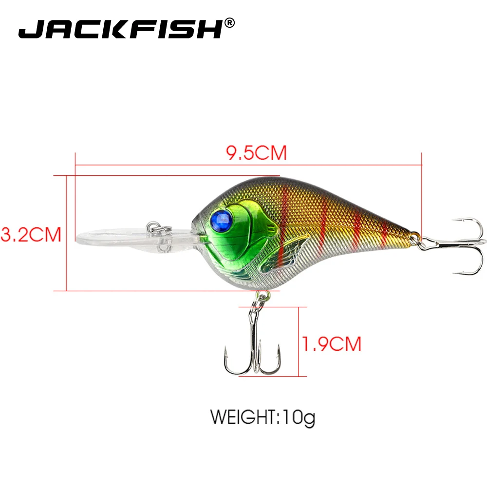 JACKFISH рыболовная приманка 8 цветов искусственная приманка 9,5 см/10 г жесткая рыболовная приманка Пресноводная кальмарная бионическая приманка Рыболовная Снасть