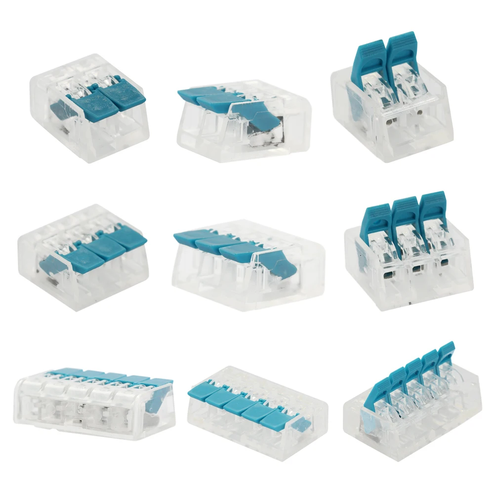 

75pcs 2/3/5 Way Quick Wire Connectors Cable Onnector Cable Terminals Block Plug-in Connector Mini Fast Connector