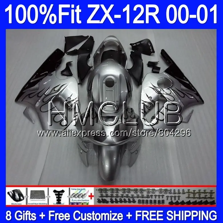

Injection For KAWASAKI NINJA ZX1200 C ZX 12R 00 01 47HM.2 ZX 12 R 1200CC ZX12R 00 01 ZX-12R 2000 2001 Fairing kit