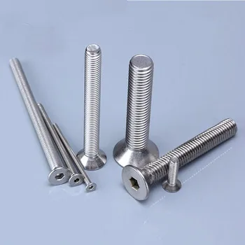 

10pcs 10-32 allen screws countersunk head inner hexagon screw flat bolts mechanical bolt system fine thread teeth tight set
