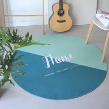 Современный геометрический круглый ковер креативная Спальня Гостиная теплый коврик