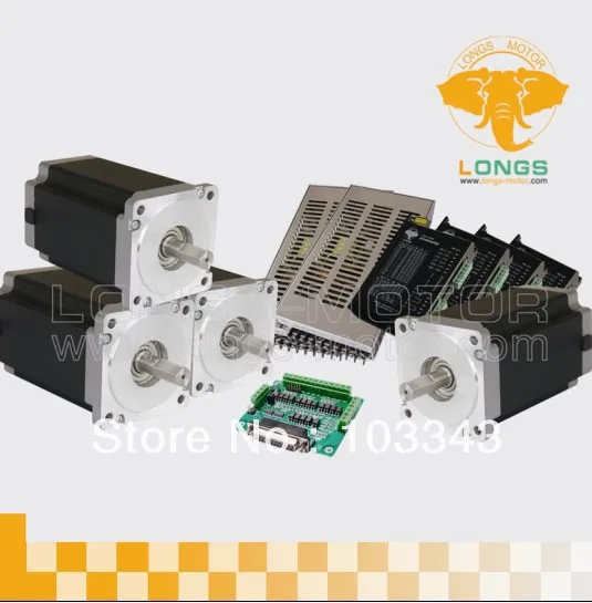 Акция! 4 осевой двухвальный шаговый двигатель Nema 23 23HS9430B425oz.in 3.0A Драйвер шагового
