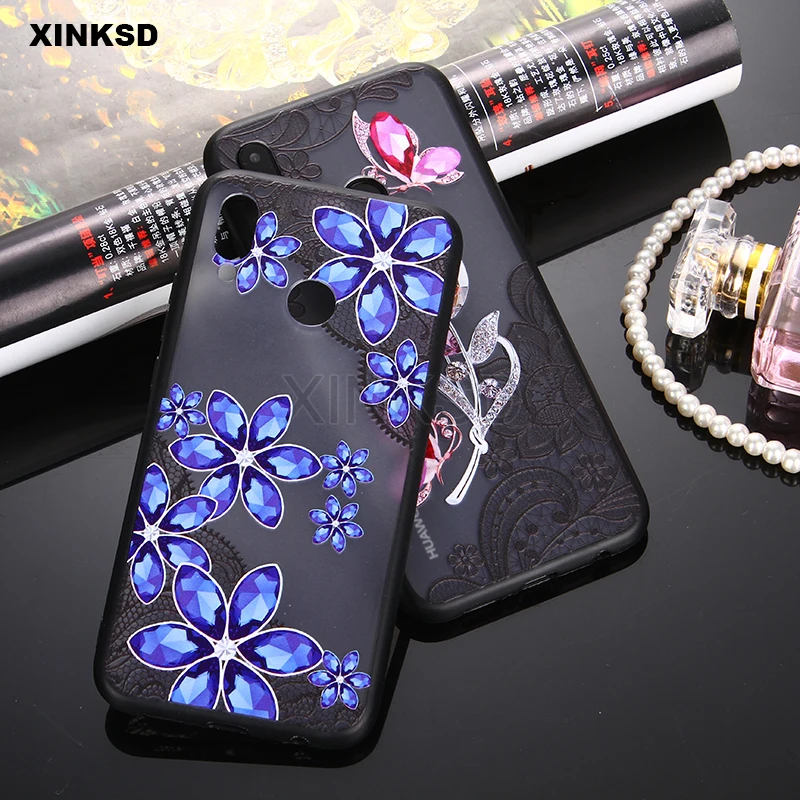 

Case for Huawei Nova 3 3i P20 Pro Mate 20 10 P10 P8 lite 2017 Lace Diamond Floral Case on Honor 7A 7C View 10 8 9 P smart Plus