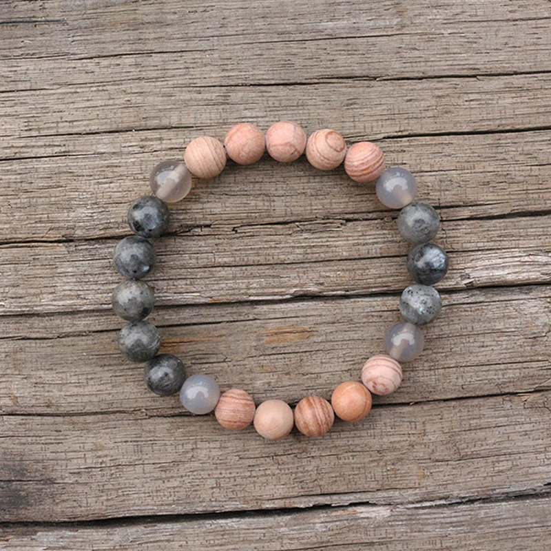 8mm Natural Stone Beads,Gray Onyx,Labradorite,Line Stone,JapaMala Sets,Spiritual Jewelry,Meditation,Inspirational,108 Mala Beads