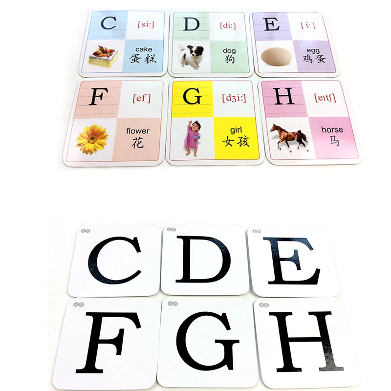 48pcs Preschool Baby Kids Learn English Abc Card Book Education