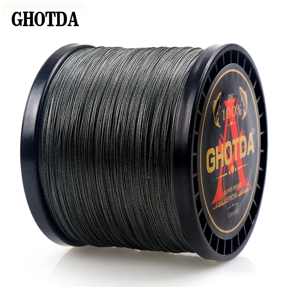 GHOTDA Lake Sea Fishing 1000m Braided 8 Strands Fishing Line 22 31 39 43 52 61 78LB PE Multifilament Fishing Line