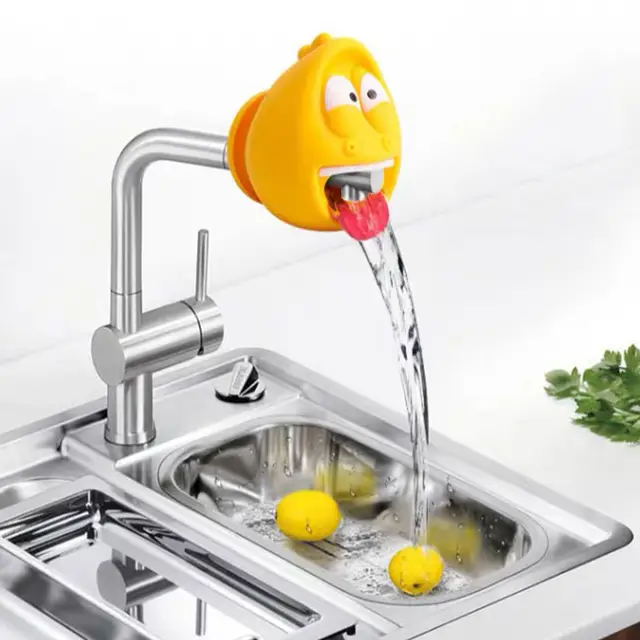 Larva Yellow Red Faucet Extender Cartoon Faucet Extension Tool