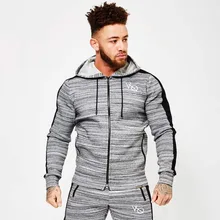 Мужская теплая тонкая Лоскутная полосатая Спортивная худи с длинным рукавом для бега фитнеса спорта, толстовка Прямая поставка