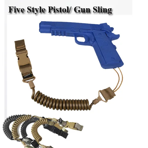 

PPT Tactical 2-point Rifle Pistol Gun Secure Sling Outdoor Belt Five Color Spring Sling HS13-0043