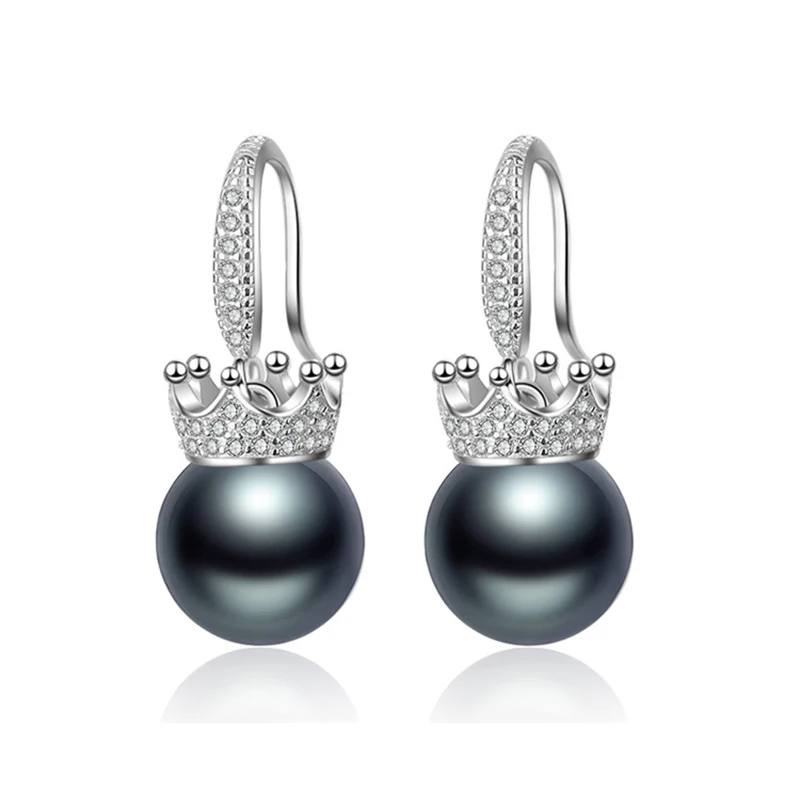 925 пробы серебряные ювелирные изделия, серьги с натуральным жемчугом, серое черное жемчужное кольцо, серьги для женщин, подарок для девушек, Bijoux Plata Aretes