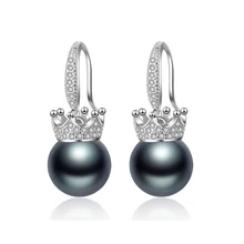 925 пробы серебряные ювелирные изделия, серьги с натуральным жемчугом, серое черное жемчужное кольцо, серьги для женщин, подарок для девушек, Bijoux Plata Aretes