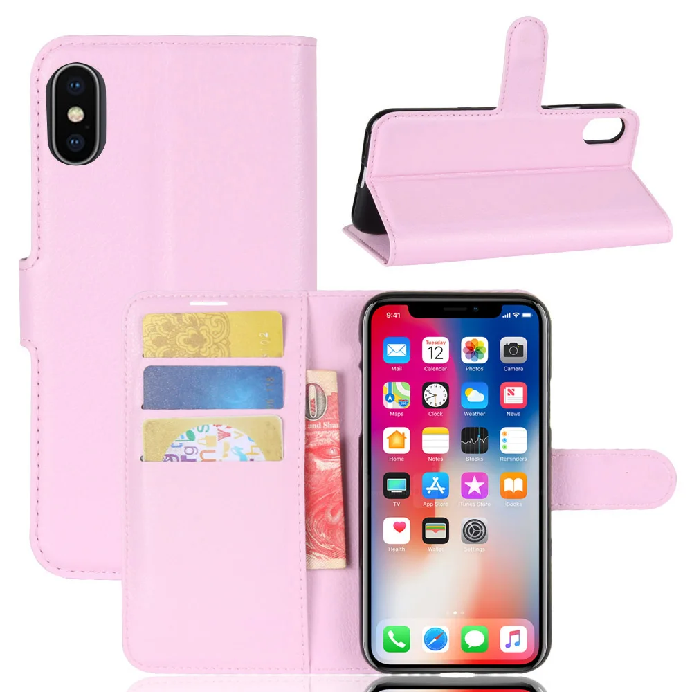 Чехол YINGHUI для iPhone X XS XR роскошный флип чехол из искусственной кожи телефона iphone Max