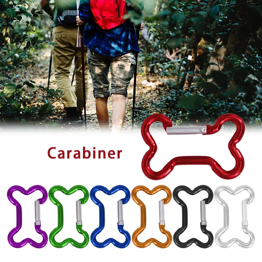 10PCS Bone Type Carabiner Aluminum Alloy Backpack Water Bottle Buckle Multifunctional Crarabiner Outddor Camping Supply | Спорт и