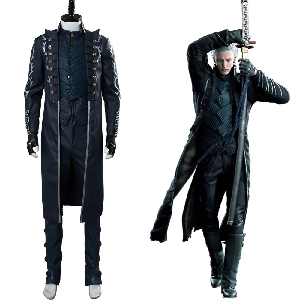 

DmC 5 Cosplay Vergil Aged Costume Cosplay Outfit Women Men Custom made Halloween Party Cosplay costume